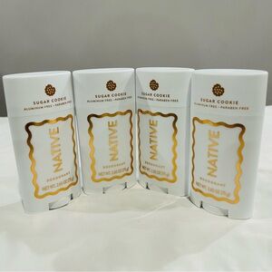 🍪 Native Sugar Cookie Deodorant Set of 4 Aluminum & Paraben Free 🍪